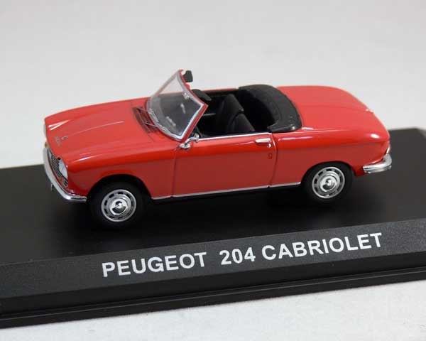 Peugeot 204 Cabriolet rot 1967 Ma stab 143 Metall Kunststoff 
